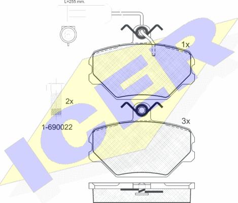 Icer 180729-203 - Brake Pad Set, disc brake autospares.lv