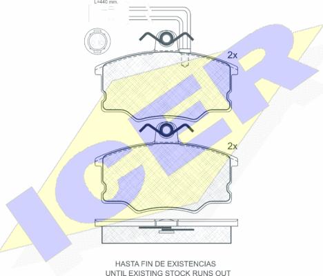 Icer 180728 - Brake Pad Set, disc brake autospares.lv