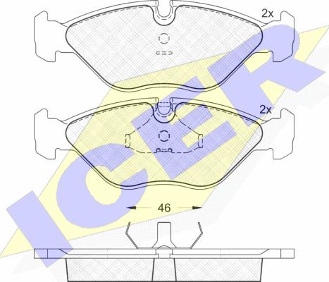 Icer 180774 - Brake Pad Set, disc brake autospares.lv