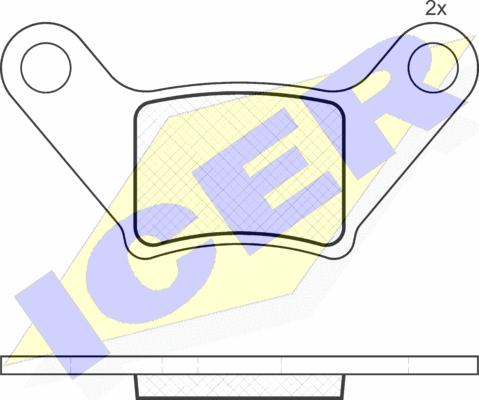 Icer 181991 - Brake Pad Set, disc brake autospares.lv