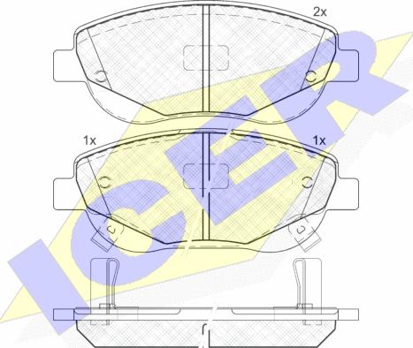 Icer 181944 - Brake Pad Set, disc brake autospares.lv