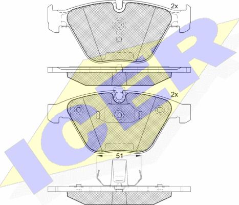 Icer 181940-203 - Brake Pad Set, disc brake autospares.lv