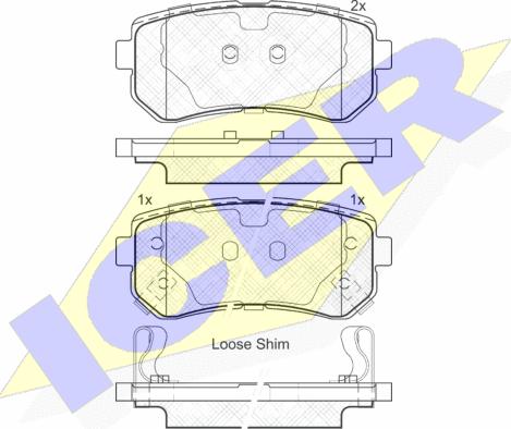 Icer 181948 - Brake Pad Set, disc brake autospares.lv