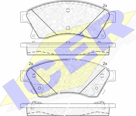 Icer 181942 - Brake Pad Set, disc brake autospares.lv