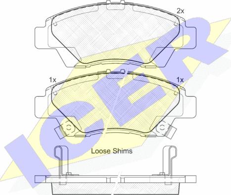 Icer 181906 - Brake Pad Set, disc brake autospares.lv