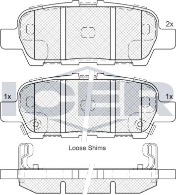 Icer 181901e2 - Brake Pad Set, disc brake autospares.lv