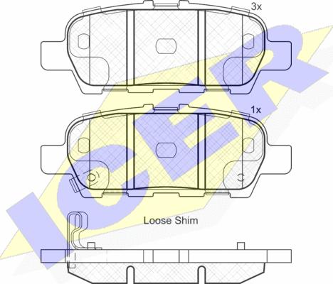 Icer 181901 - Brake Pad Set, disc brake autospares.lv