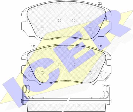 Icer 181914 - Brake Pad Set, disc brake autospares.lv