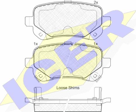 Icer 181910 - Brake Pad Set, disc brake autospares.lv