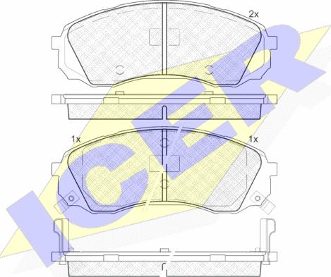 Icer 181911 - Brake Pad Set, disc brake autospares.lv