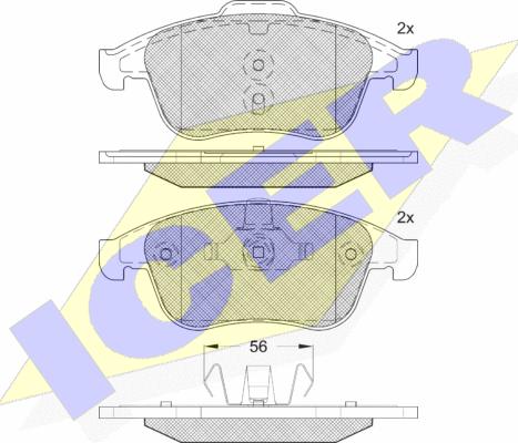 Icer 181918-208 - Brake Pad Set, disc brake autospares.lv