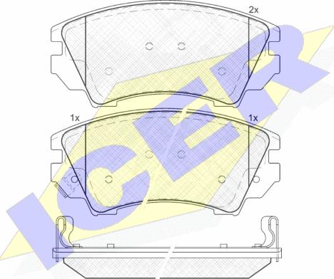 Icer 181913 - Brake Pad Set, disc brake autospares.lv