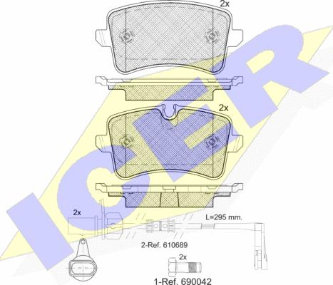 Icer 181986 - Brake Pad Set, disc brake autospares.lv