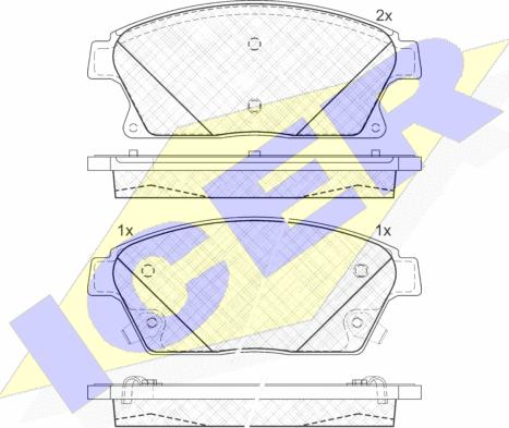 Icer 181939-202 - Brake Pad Set, disc brake autospares.lv