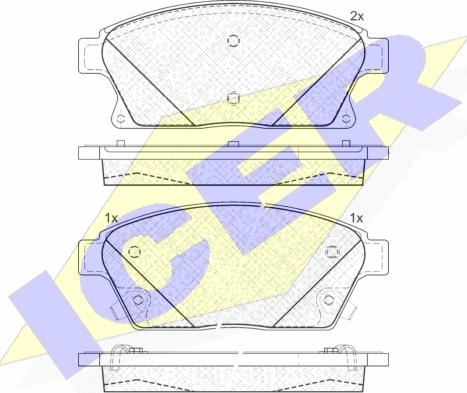 Icer 181939 - Brake Pad Set, disc brake autospares.lv