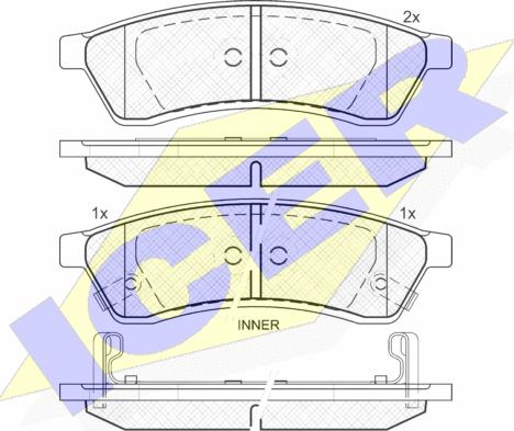 Icer 181930 - Brake Pad Set, disc brake autospares.lv