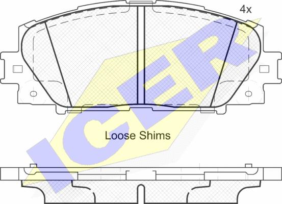 Icer 181938 - Brake Pad Set, disc brake autospares.lv