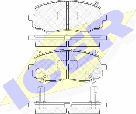 Icer 181937 - Brake Pad Set, disc brake autospares.lv