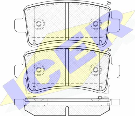 Icer 181929 - Brake Pad Set, disc brake autospares.lv