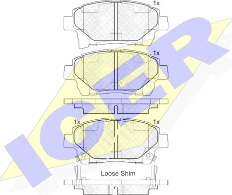 Icer 181926 - Brake Pad Set, disc brake autospares.lv