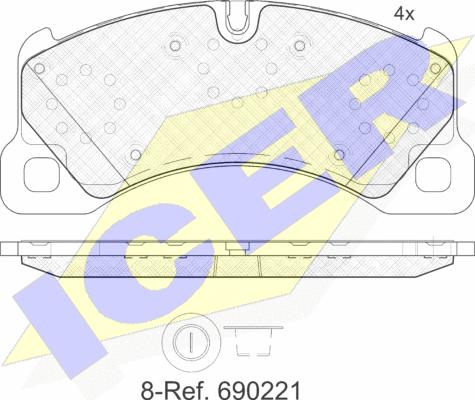 Icer 181921 - Brake Pad Set, disc brake autospares.lv