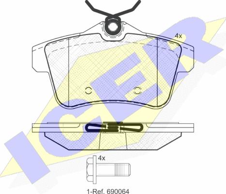 Icer 181928 - Brake Pad Set, disc brake autospares.lv