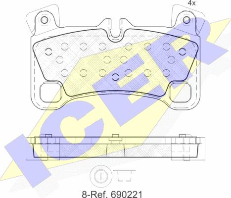 Icer 181922 - Brake Pad Set, disc brake autospares.lv