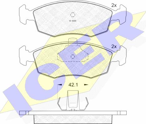 Icer 181441 - Brake Pad Set, disc brake autospares.lv