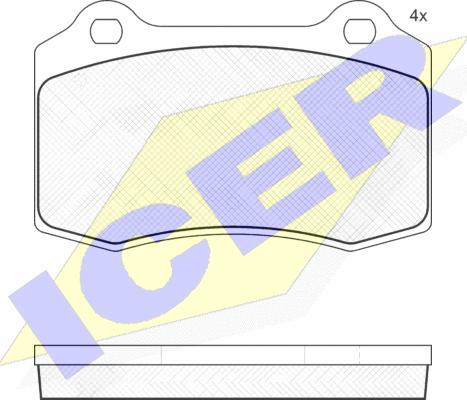 Icer 181447 - Brake Pad Set, disc brake autospares.lv
