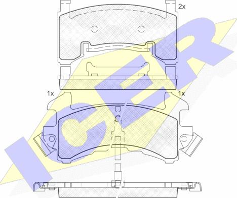 Icer 181411 - Brake Pad Set, disc brake autospares.lv