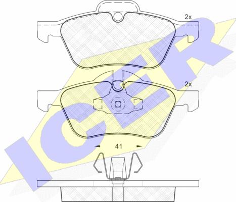 Icer 181434 - Brake Pad Set, disc brake autospares.lv