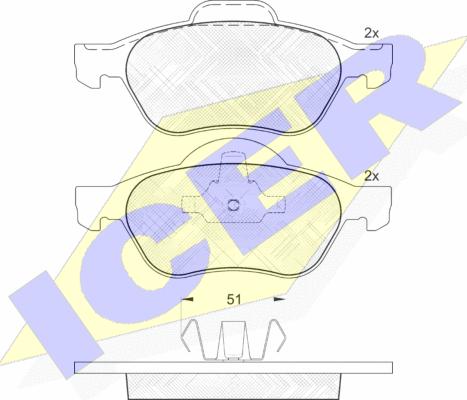Icer 181431 - Brake Pad Set, disc brake autospares.lv