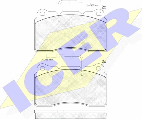 Icer 181424 - Brake Pad Set, disc brake autospares.lv