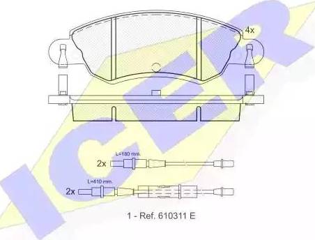 Icer 181420 - Brake Pad Set, disc brake autospares.lv