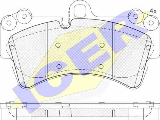 Icer 181595 - Brake Pad Set, disc brake autospares.lv