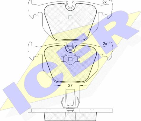 Icer 181549 - Brake Pad Set, disc brake autospares.lv