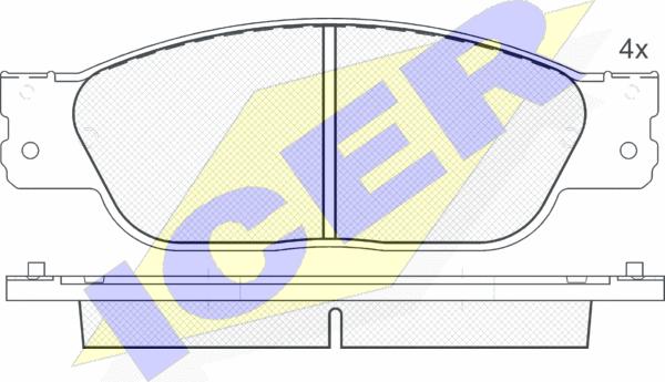 Icer 181545 - Brake Pad Set, disc brake autospares.lv