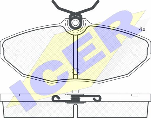 Icer 181546 - Brake Pad Set, disc brake autospares.lv