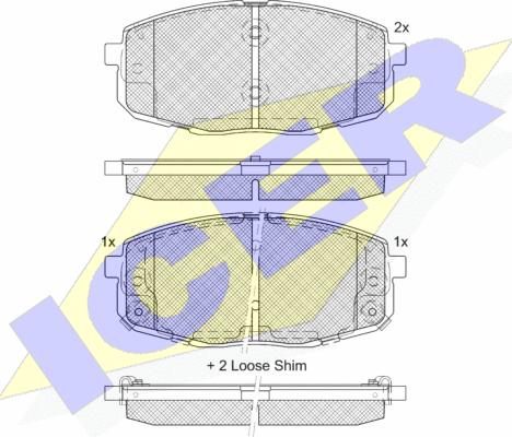 Icer 181540-207 - Brake Pad Set, disc brake autospares.lv