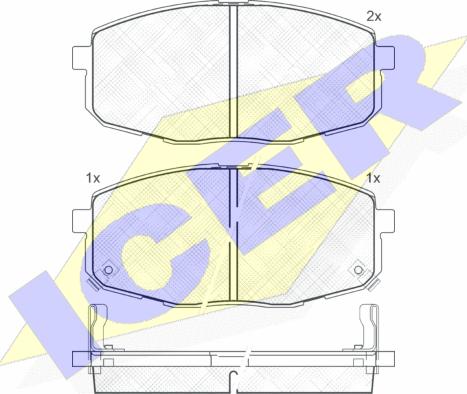 Icer 181540 - Brake Pad Set, disc brake autospares.lv