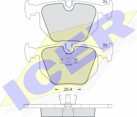 Icer 181548 - Brake Pad Set, disc brake autospares.lv