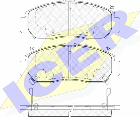 Icer 181543 - Brake Pad Set, disc brake autospares.lv