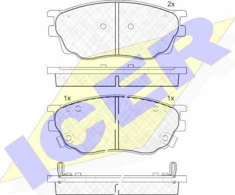 Icer 181542 - Brake Pad Set, disc brake autospares.lv