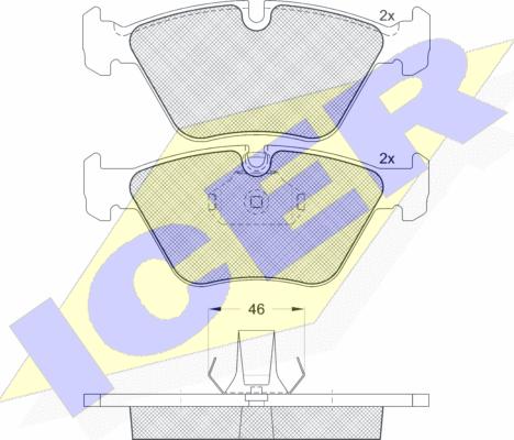 Icer 181550 - Brake Pad Set, disc brake autospares.lv