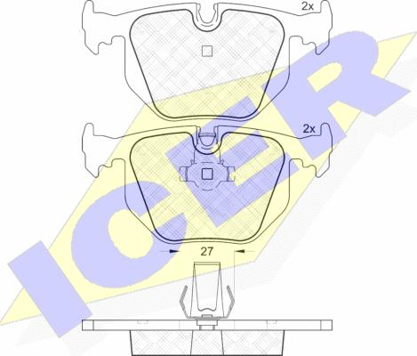 Icer 181552 - Brake Pad Set, disc brake autospares.lv