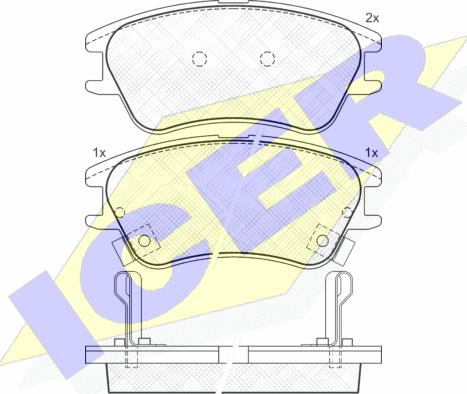 Icer 181557 - Brake Pad Set, disc brake autospares.lv