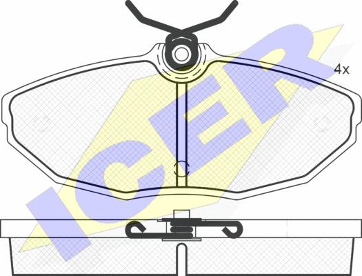 Icer 181562 - Brake Pad Set, disc brake autospares.lv