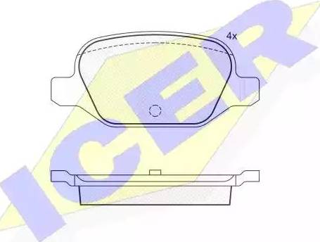 Icer 181501 - Brake Pad Set, disc brake autospares.lv