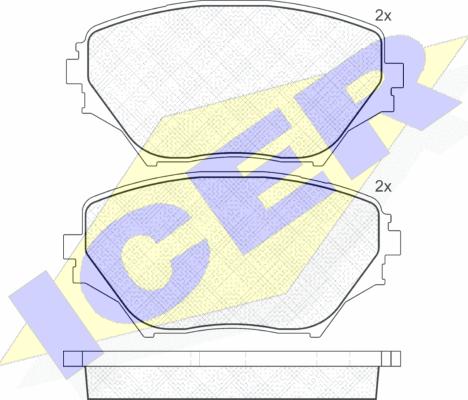 Icer 181519 - Brake Pad Set, disc brake autospares.lv