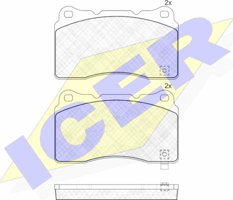 Icer 181585 - Brake Pad Set, disc brake autospares.lv